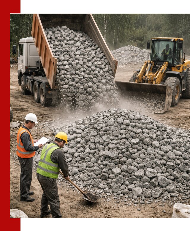 Гранитный щебень фракция 70-150 доставка в Архангельске