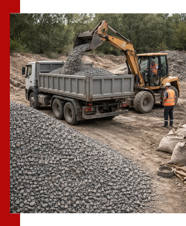 Доставка гравийного щебня в Архангельске оптом и в розницу