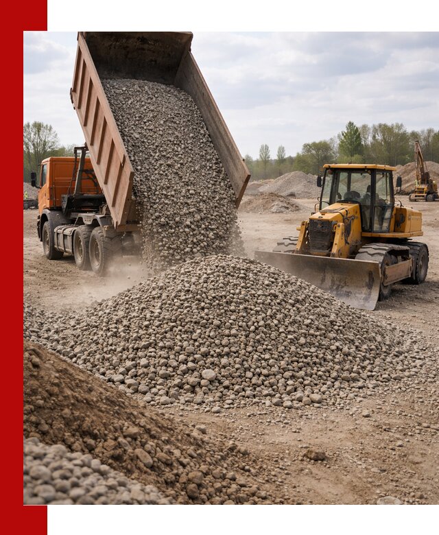 Доставка гравийного щебня фракции 40-70 в Архангельске