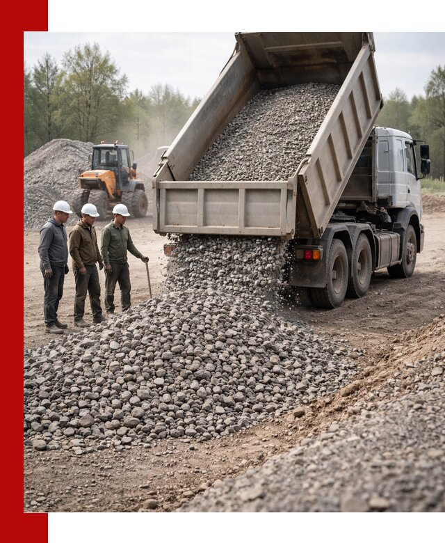 Доставка гравийного щебня фракции 70-120 в Архангельске
