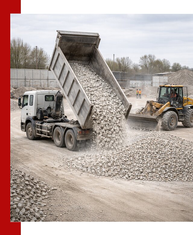 Доставка и продажа известнякового щебня в Архангельске