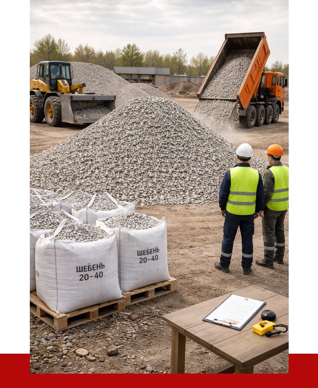 Известняковый щебень 20-40 в Архангельске от 2159 р. ПРОНЕРУДРхн