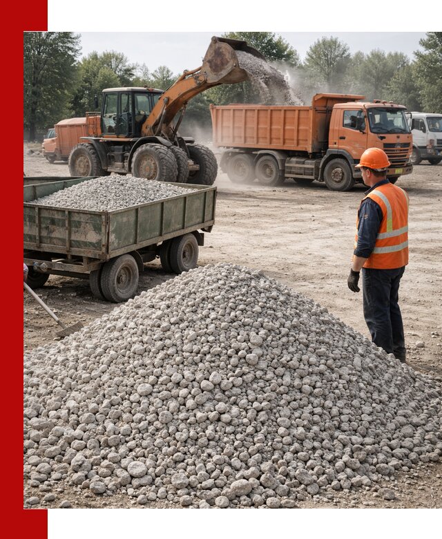 Доставка известнякового щебня фракция 20–40 в Архангельске