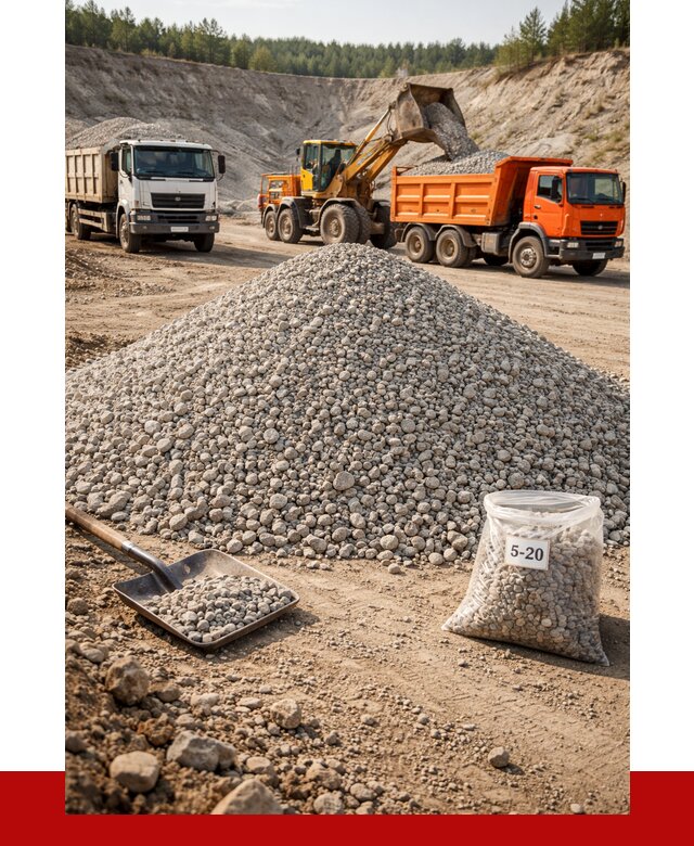 Доломитовый щебень фр. 5-20 в Архангельске от 4318 р. | ПРОНЕРУДРхн