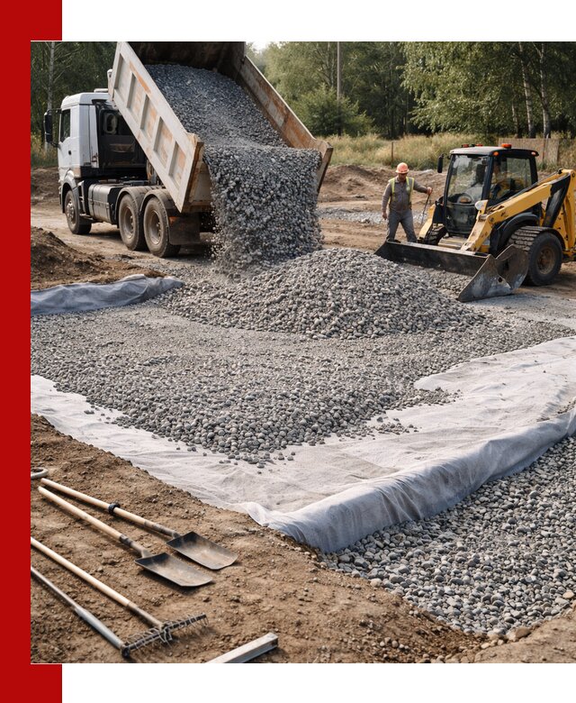 Щебень для фундамента с доставкой в Архангельске