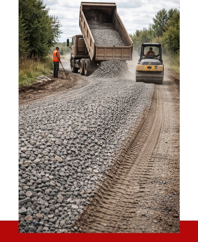Щебень для отсыпки дороги в Архангельске от 2776 р. ПРОНЕРУДРхн