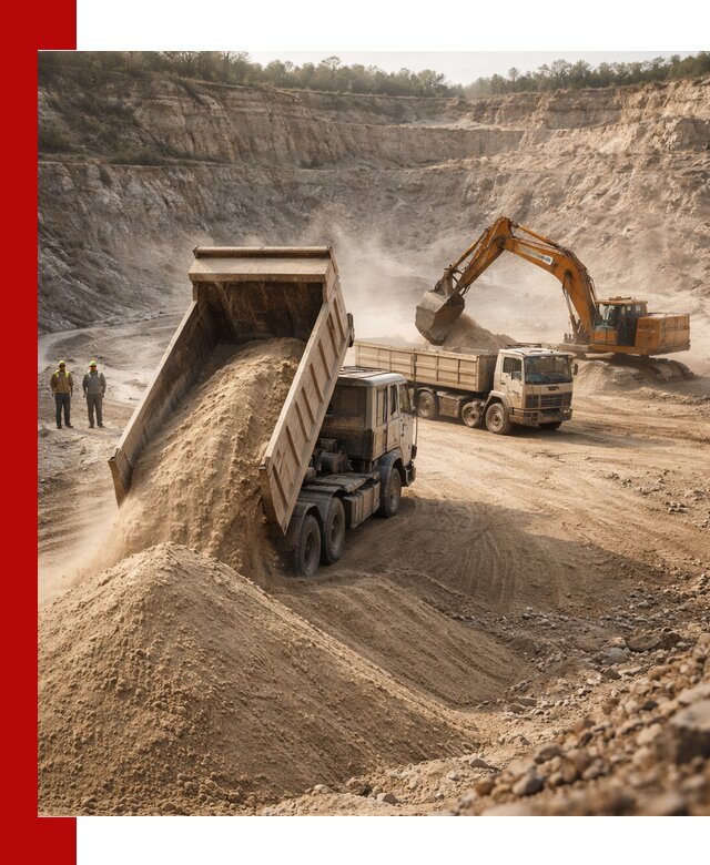 Карьерный песок навалом с доставкой в Архангельске