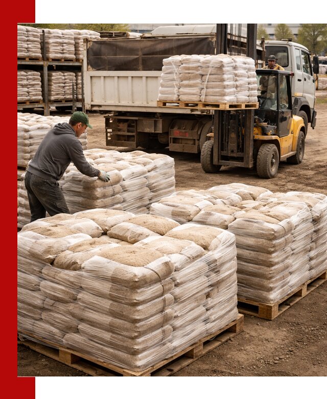 Карьерный песок в мешках с доставкой в Архангельске