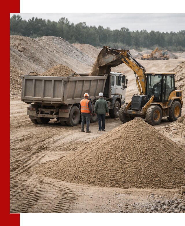 Карьерный среднезернистый песок с доставкой в Архангельске