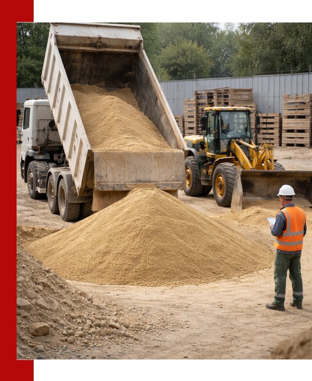 Доставка карьерного мелкозернистого песка в Архангельске