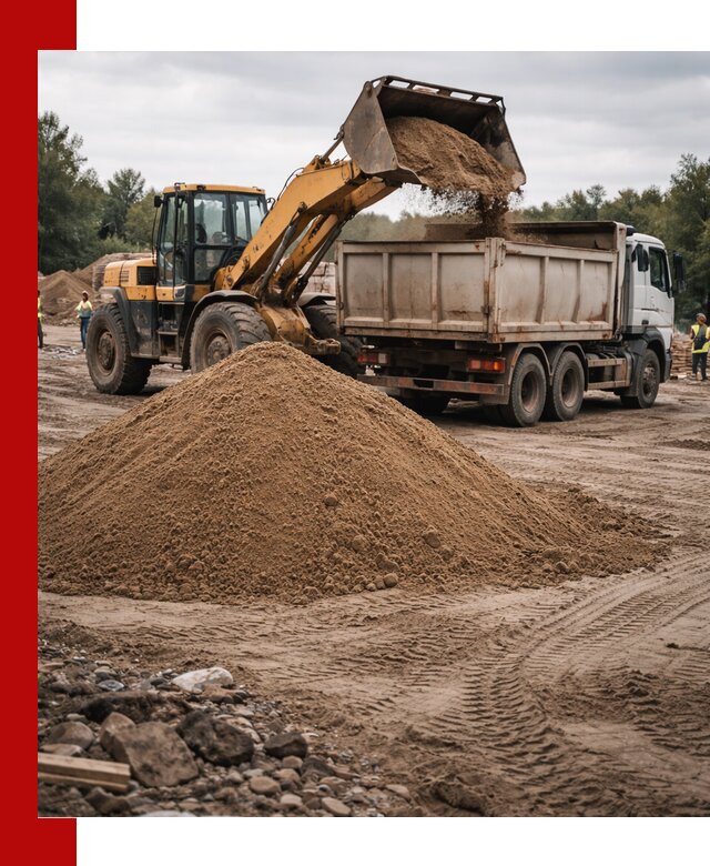 Доставка речного песка навалом в Архангельске быстро и выгодно