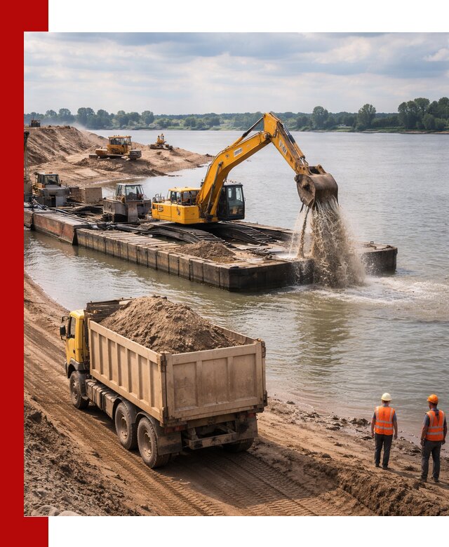 Намывной песок с доставкой в Архангельске оптом и в розницу