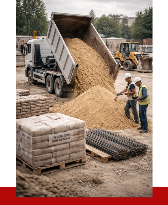 Песок для бетона в Архангельске от 2570 р. с доставкой, ПРОНЕРУДРхн