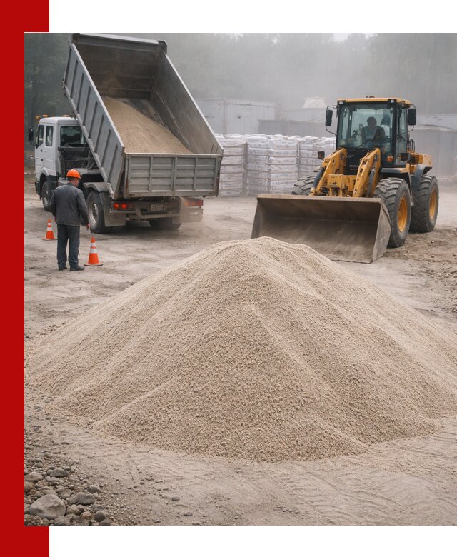 Кварцевый песок фракция 0–8 для стройработ в Архангельске