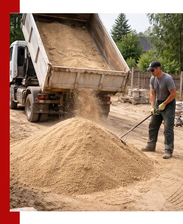 Доставка сухого песка самосвалами в Архангельске