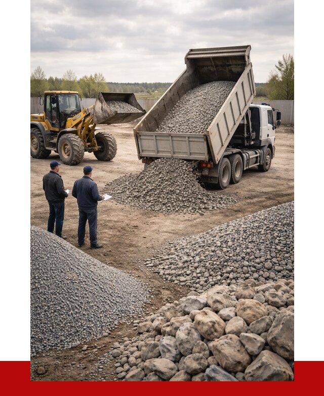 Гравий и камень с доставкой в Архангельске от 4318 р. - ПРОНЕРУДРхн