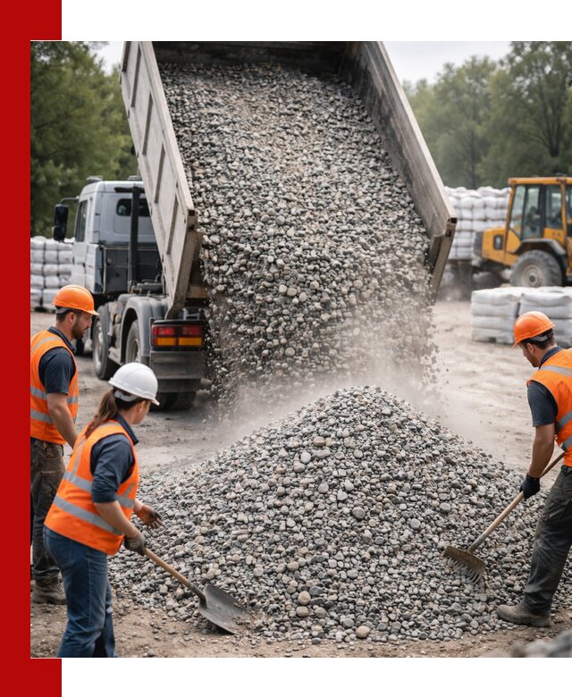 Доставка гравия и камня в Архангельске оптом и в розницу