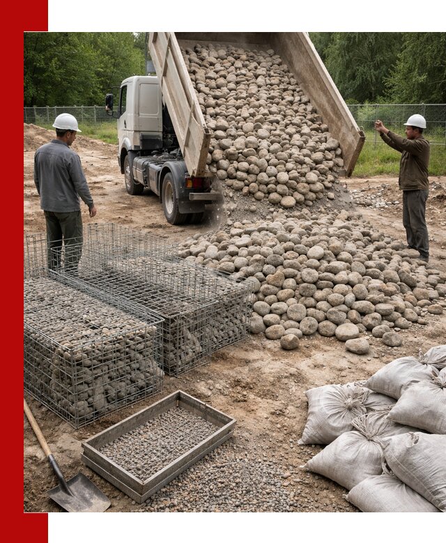 Камень для габионов фракция 70–151 в Архангельске