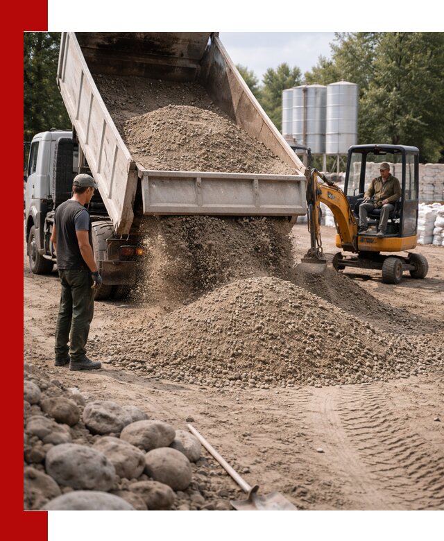 Доставка ПГС С3 в Архангельске самосвалами и миксерами