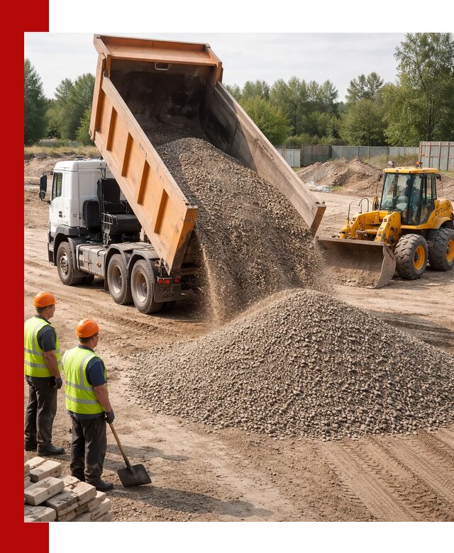 Доставка щебёночно-песчаной смеси ЩПС С7 в Архангельске