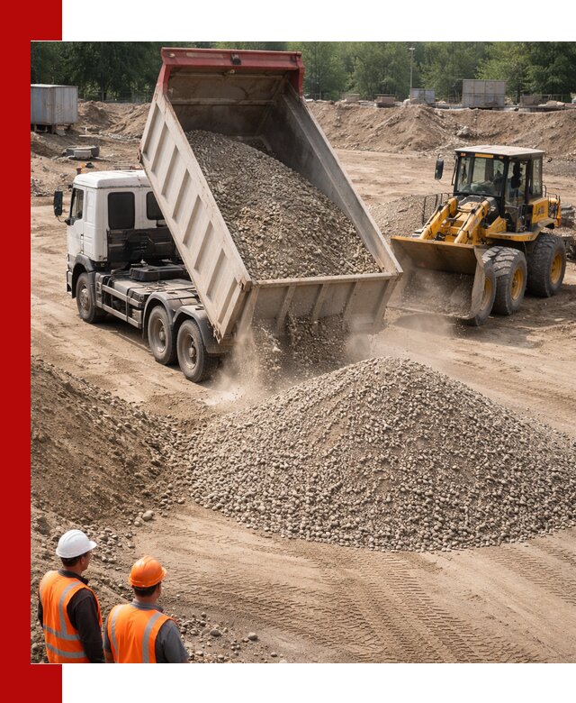 Щебень с песком (ЩГПС С2) с доставкой в Архангельске
