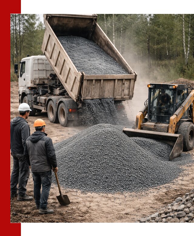 Гранитный отсев 0-5 с доставкой и разгрузкой в Архангельске