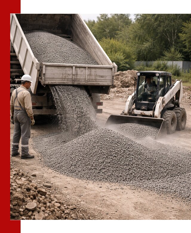 Доставка гравийного отсева 0-5 в Архангельске оптом и в розницу