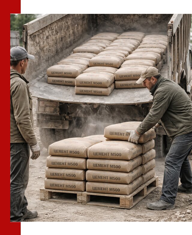 Цемент М500 с доставкой самосвалом в Архангельске