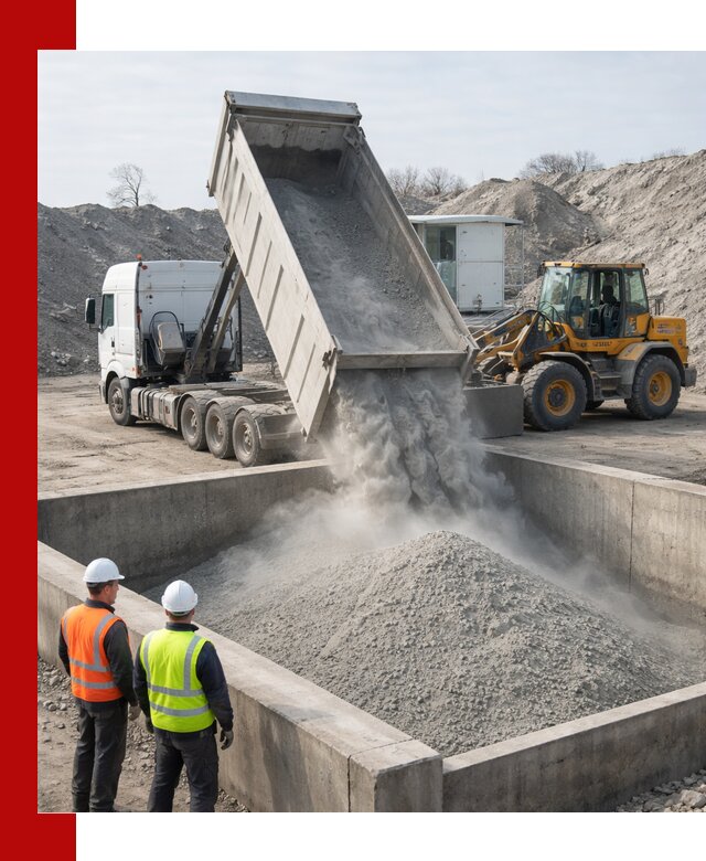 Доставка цемента навалом в Архангельске крупными партиями