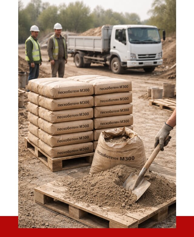 Пескобетон М300 в Архангельске с доставкой от 4781 р. за куб | ПРОНЕРУДРхн