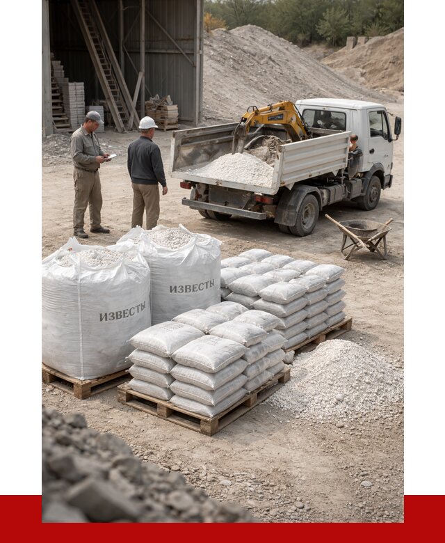 Известь строительная в Архангельске с доставкой от 4318 р. | ПРОНЕРУДРхн