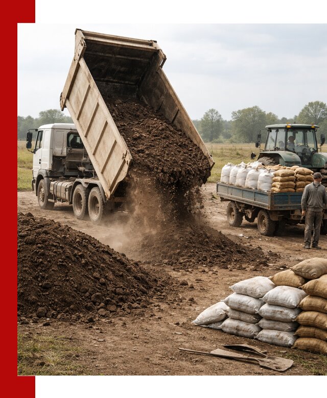 Доставка грунта и удобрений оптом в Архангельске для сельхоз и строительства