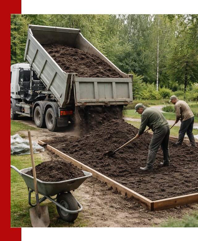 Доставка грунта для озеленения и благоустройства в Архангельске