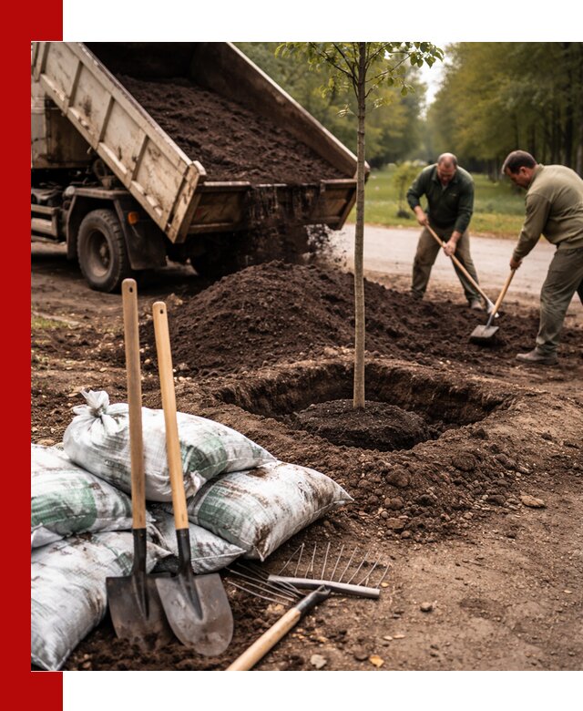 Грунт для посадки деревьев в Архангельске — доставка и подготовка почвы