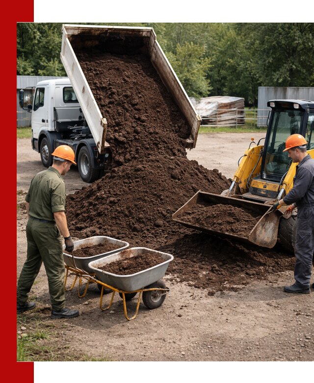 Доставка торфо-земляной смеси в Архангельске для огорода и ландшафта