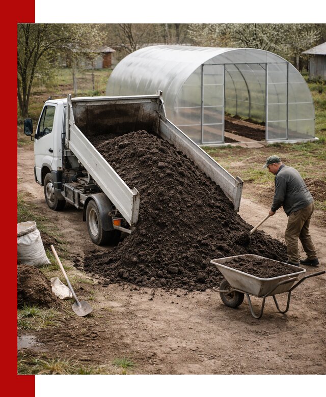 Чернозем для теплицы с доставкой в Архангельске
