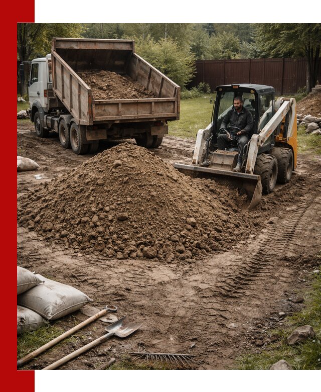 Суглинок для планировки участков в Архангельске с доставкой и выгрузкой