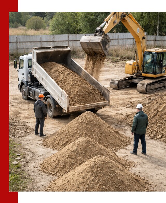 Доставка супеси вагонными и автопартиями в Архангельске