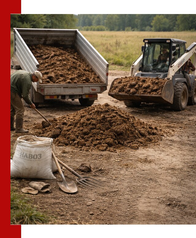 Доставка конского навоза в Архангельске с разгрузкой и доставкой на объект