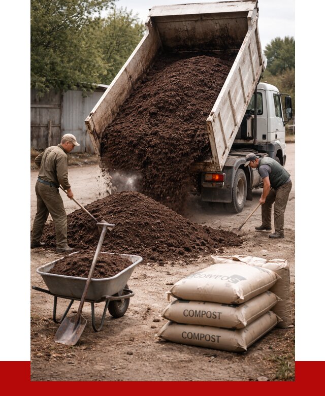 Купить компост в Архангельске от 4318 р. за куб с доставкой | ПРОНЕРУДРхн