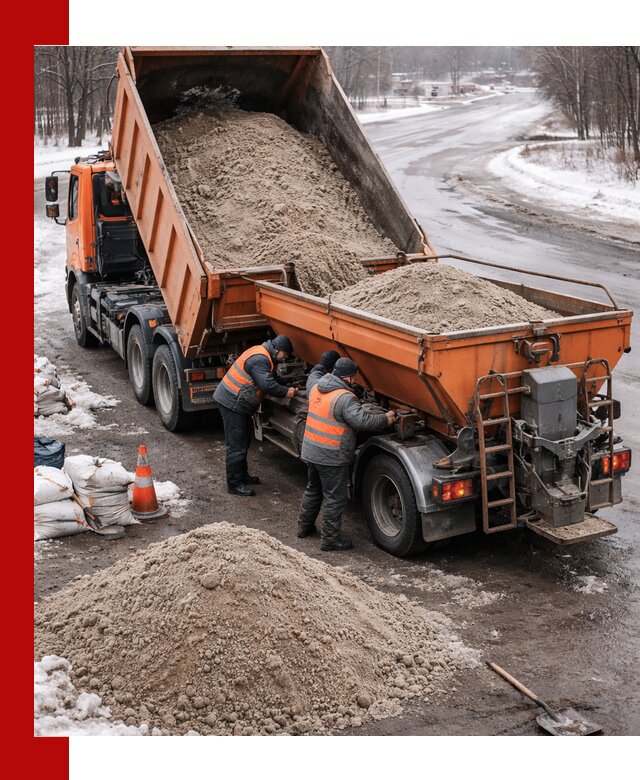 Поставка и вывоз пескосоля в Архангельске оптом и в розницу