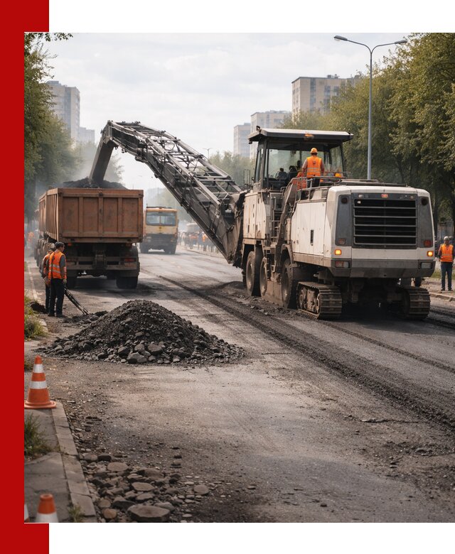 Фрезерованный асфальт в Архангельске — удаление и вывоз старого покрытия