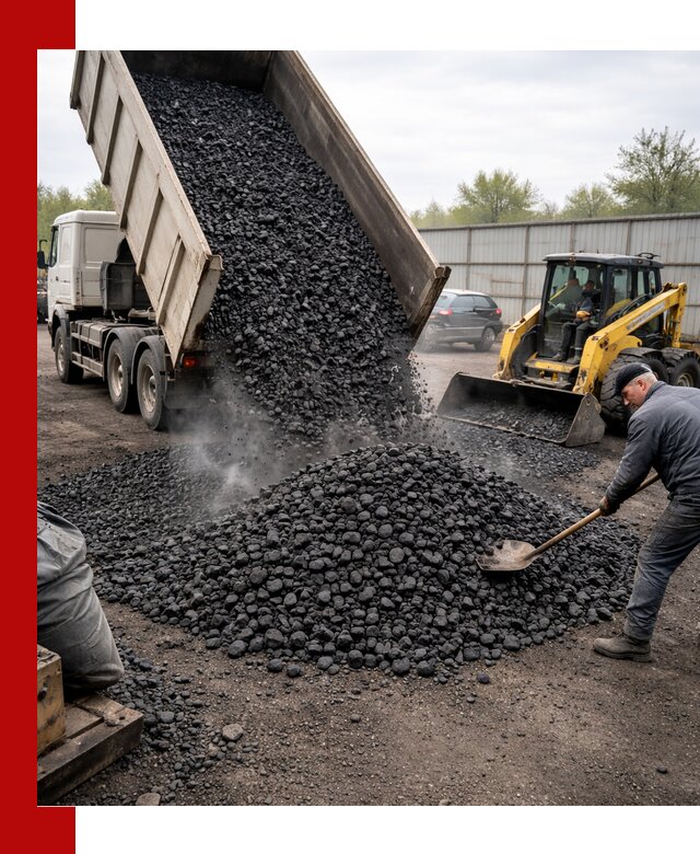 Доставка угля орех в Архангельске оптом и в розницу