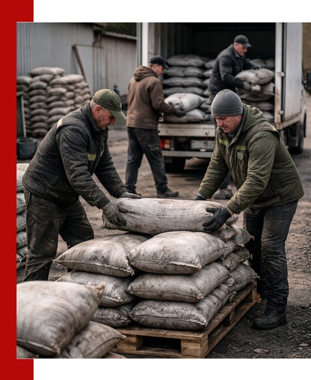 Доставка угля в мешках по выгодным ценам в Архангельске
