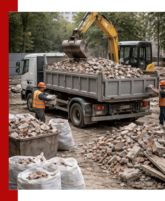 Вывоз строительного мусора в Архангельске с самосвалами и контейнерами