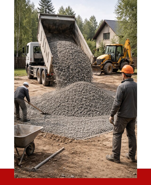 Отсыпка участка щебнем в Архангельске от 6683 р. ПРОНЕРУДРхн