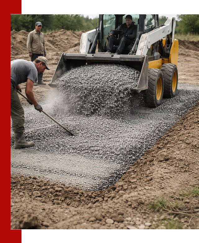 Устройство щебеночной подушки в Архангельске для дорог и фундаментов