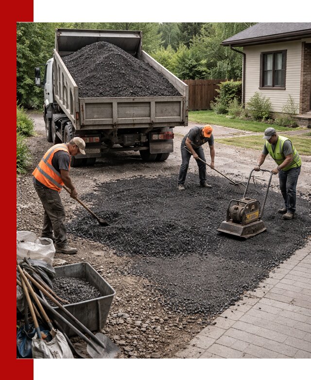 Асфальтовая крошка для двора с доставкой в Архангельске